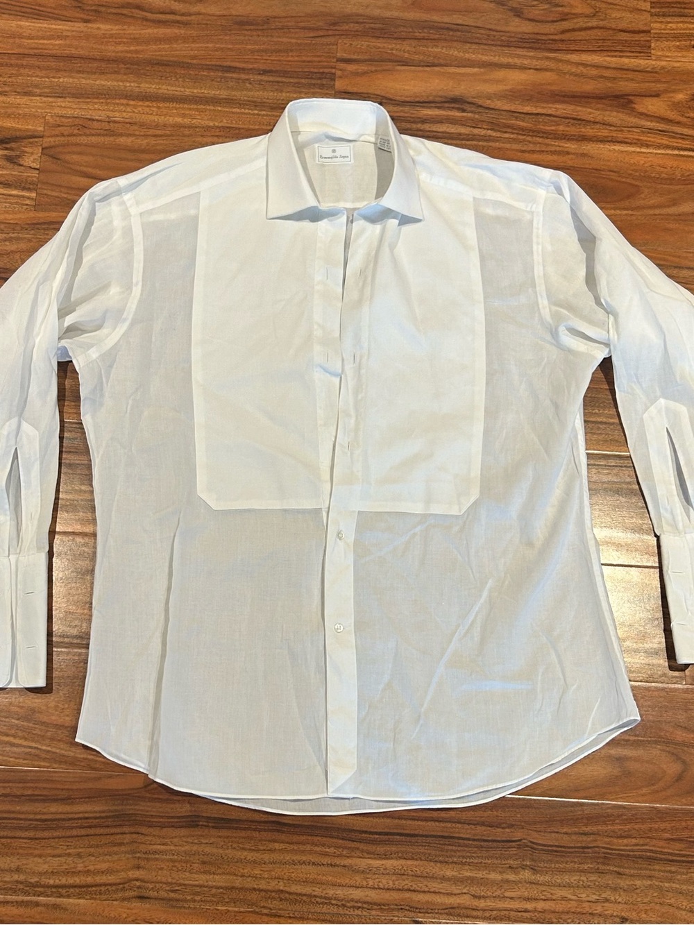 ermenegildo zegna white tuxedo shirt 41 16